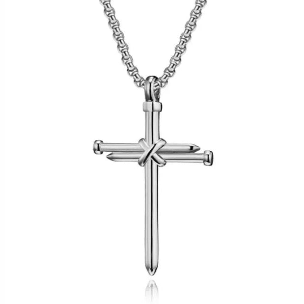 Son of David Three Nails Cross Pendant & Chain