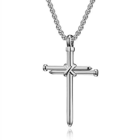 Son of David Three Nails Cross Pendant & Chain