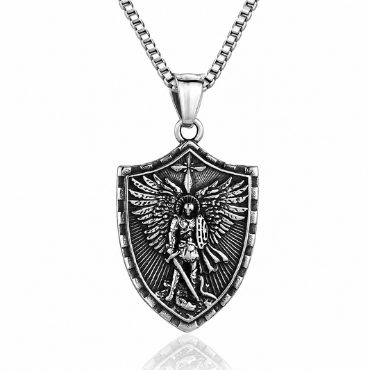 Michael the Archangel Psalm 27:1 Pendant & Chain