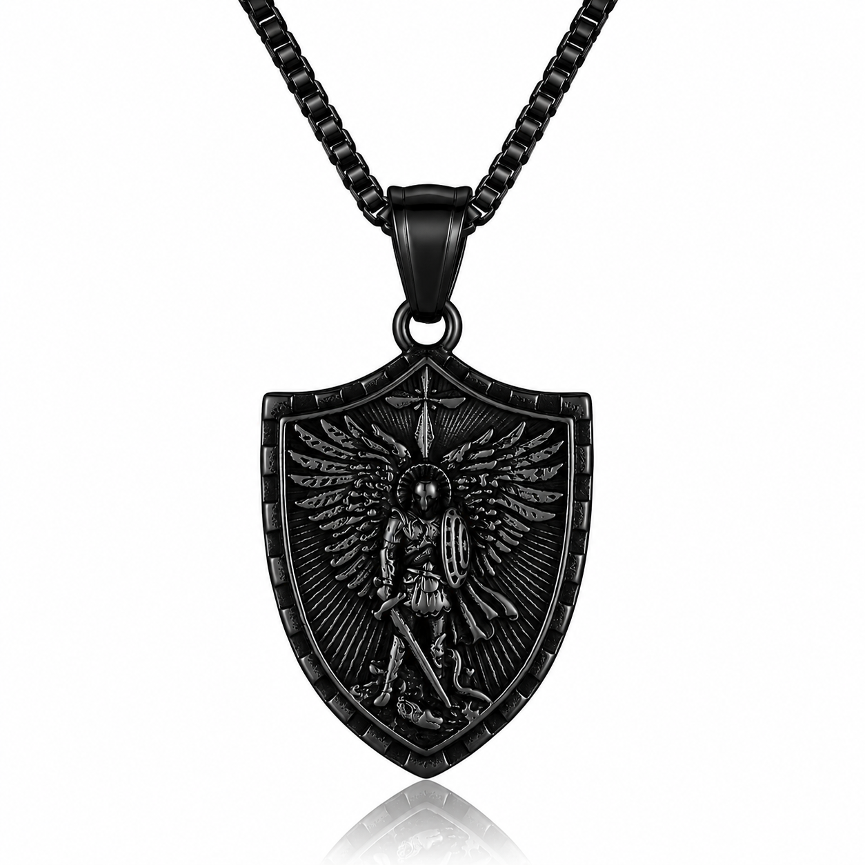 Michael the Archangel Psalm 27:1 Pendant & Chain